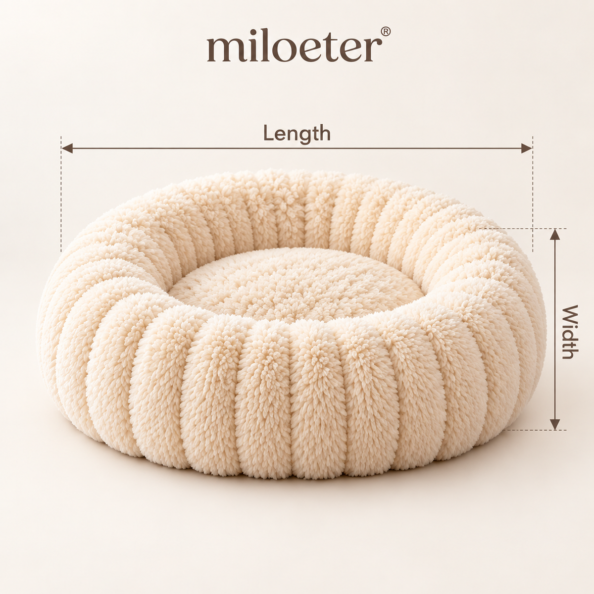 miloeter® Oversized Plush Donut Pet Bed for Dogs & Cats