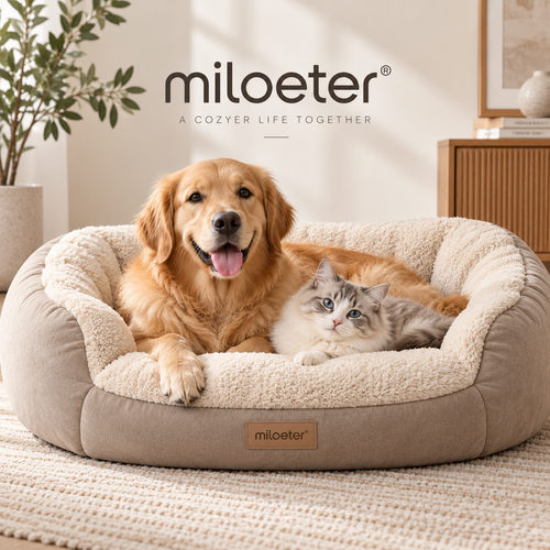 miloeter® Cozy Plush Pet Bed for Dogs & Cats