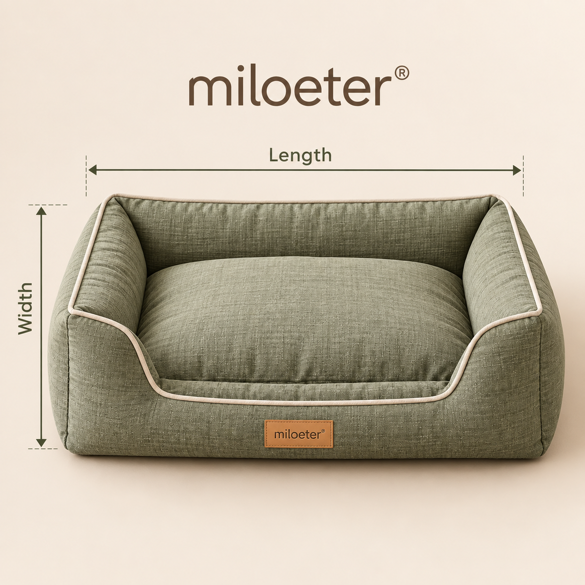 miloeter® Supportive Bolster Pet Bed for Dogs & Cats