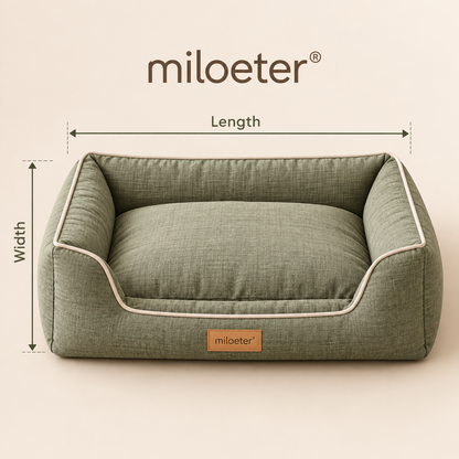 miloeter® Supportive Bolster Pet Bed for Dogs & Cats