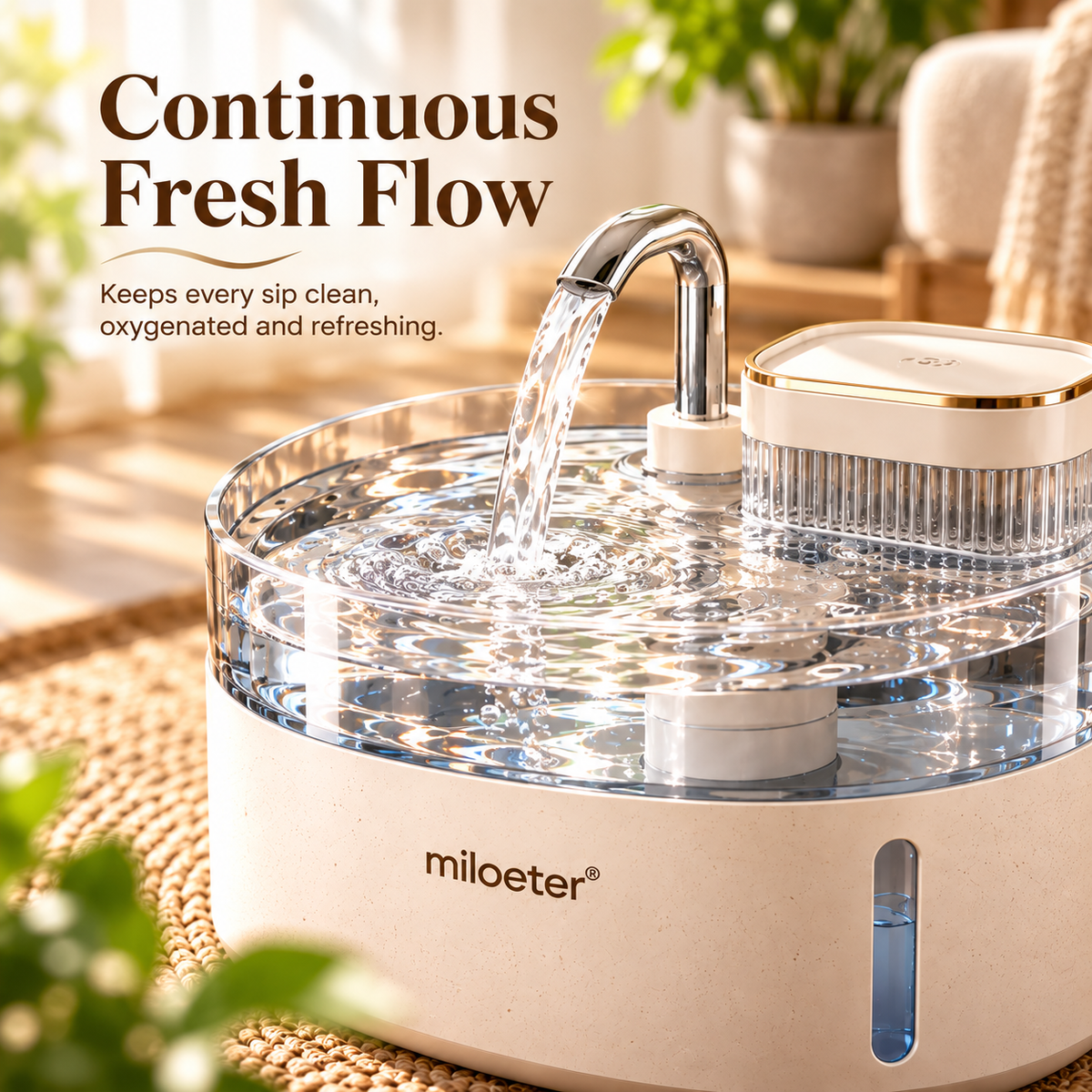 miloeter® Premium Flow Automatic Pet Water Fountain