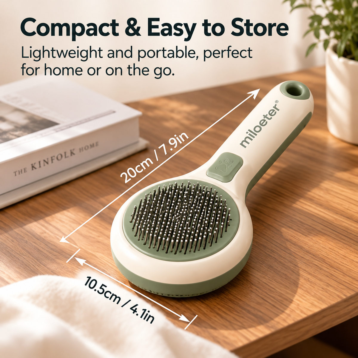 miloeter® Self-Cleaning Pet Grooming Brush for Dogs & Cats