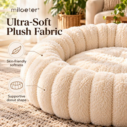 miloeter® Oversized Plush Donut Pet Bed for Dogs & Cats