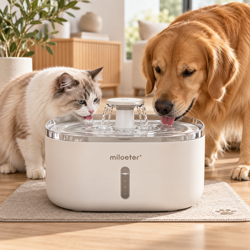 miloeter® 2.5L Automatic Pet Water Fountain for Cats & Dogs