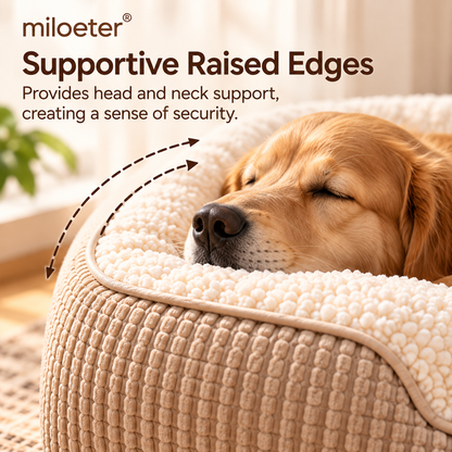 miloeter® Premium Sherpa Bolster Pet Bed for Dogs & Cats