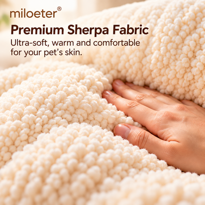 miloeter® Premium Sherpa Bolster Pet Bed for Dogs & Cats