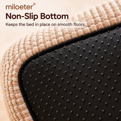 miloeter® Premium Sherpa Bolster Pet Bed for Dogs & Cats