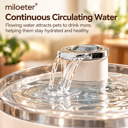 miloeter® 2.5L Automatic Pet Water Fountain for Cats & Dogs