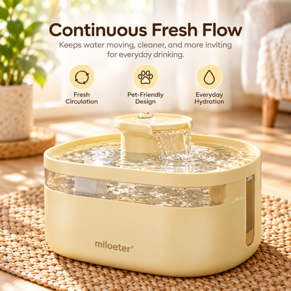 miloeter® 2.5L Automatic Pet Water Fountain for Cats & Dogs