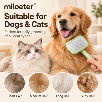 miloeter® Gentle Pet Slicker Brush for Dogs & Cats