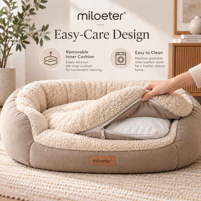 miloeter® Cozy Plush Pet Bed for Dogs & Cats