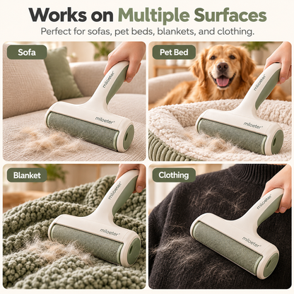 miloeter® Reusable Pet Hair Remover Roller for Dogs & Cats