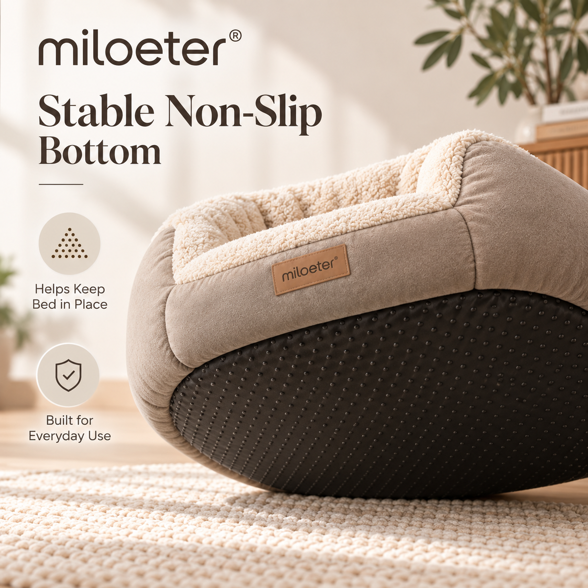 miloeter® Cozy Plush Pet Bed for Dogs & Cats