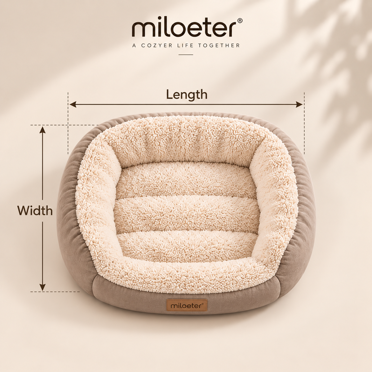 miloeter® Cozy Plush Pet Bed for Dogs & Cats